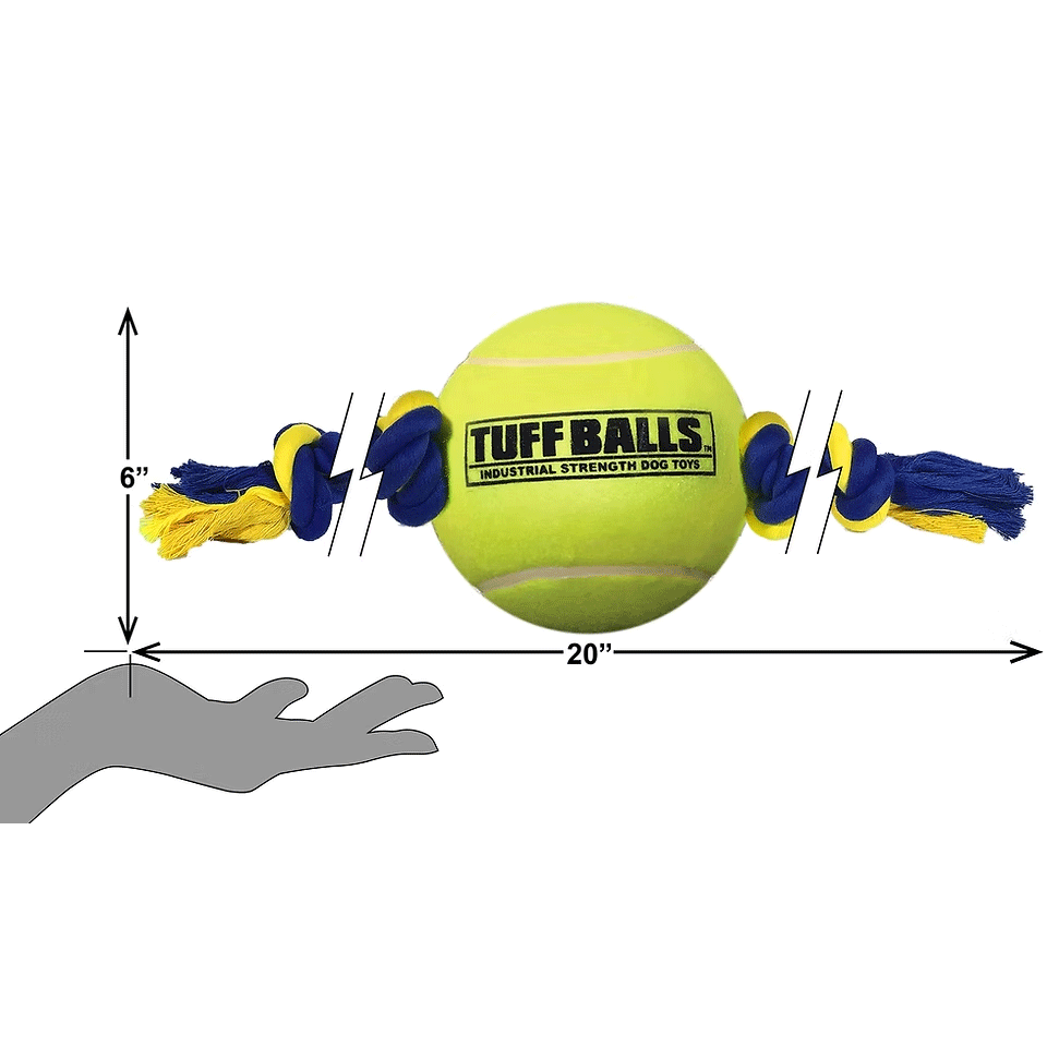 PETSPORT Mega Tuff Ball Tug 29" Rope w/ 6" Ball