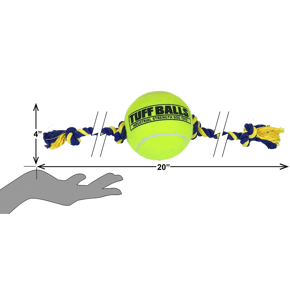 PETSPORT Giant Tuff Ball Tug 20" Rope w/ 4" Ball