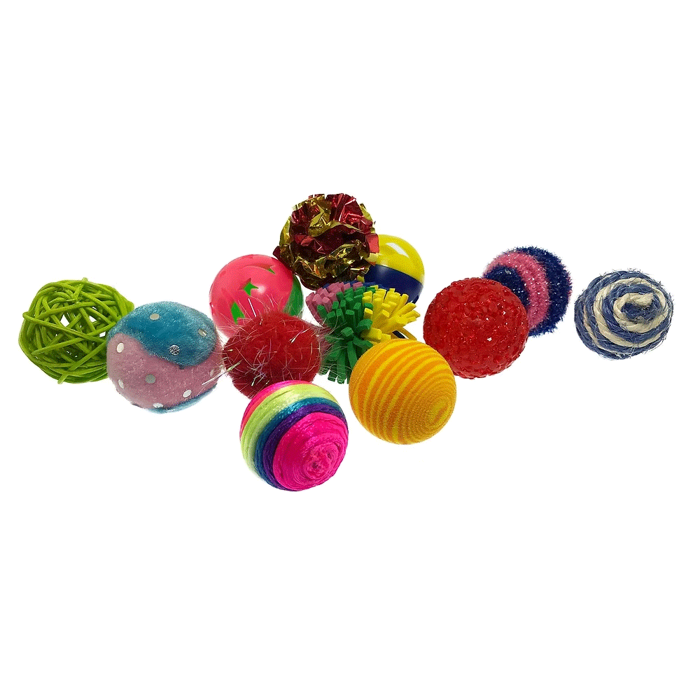 PETSPORT Kitty Fun Balls 1.6"4pk Asst.