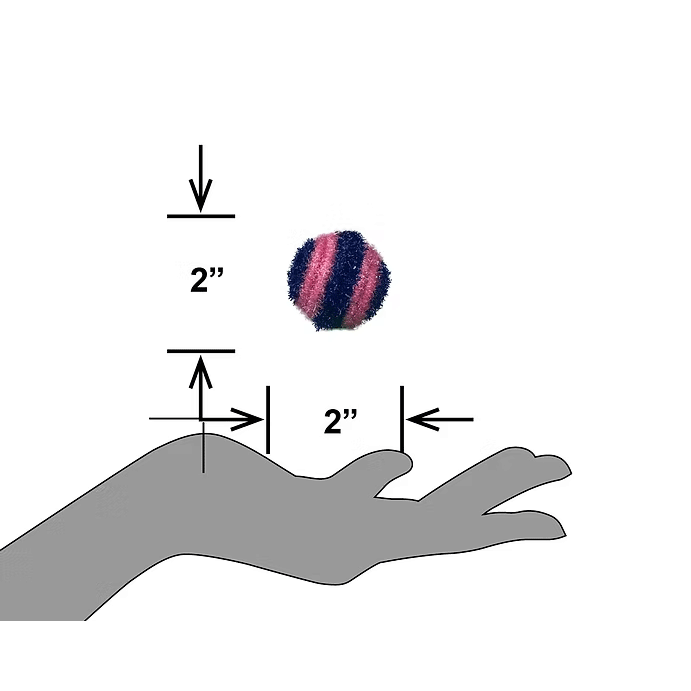 PETSPORT Kitty Fun Balls 1.6"4pk Asst.