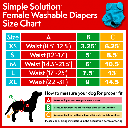 SIMPLE SOLUTION Washable Female Dog Diaper XS 4-8#