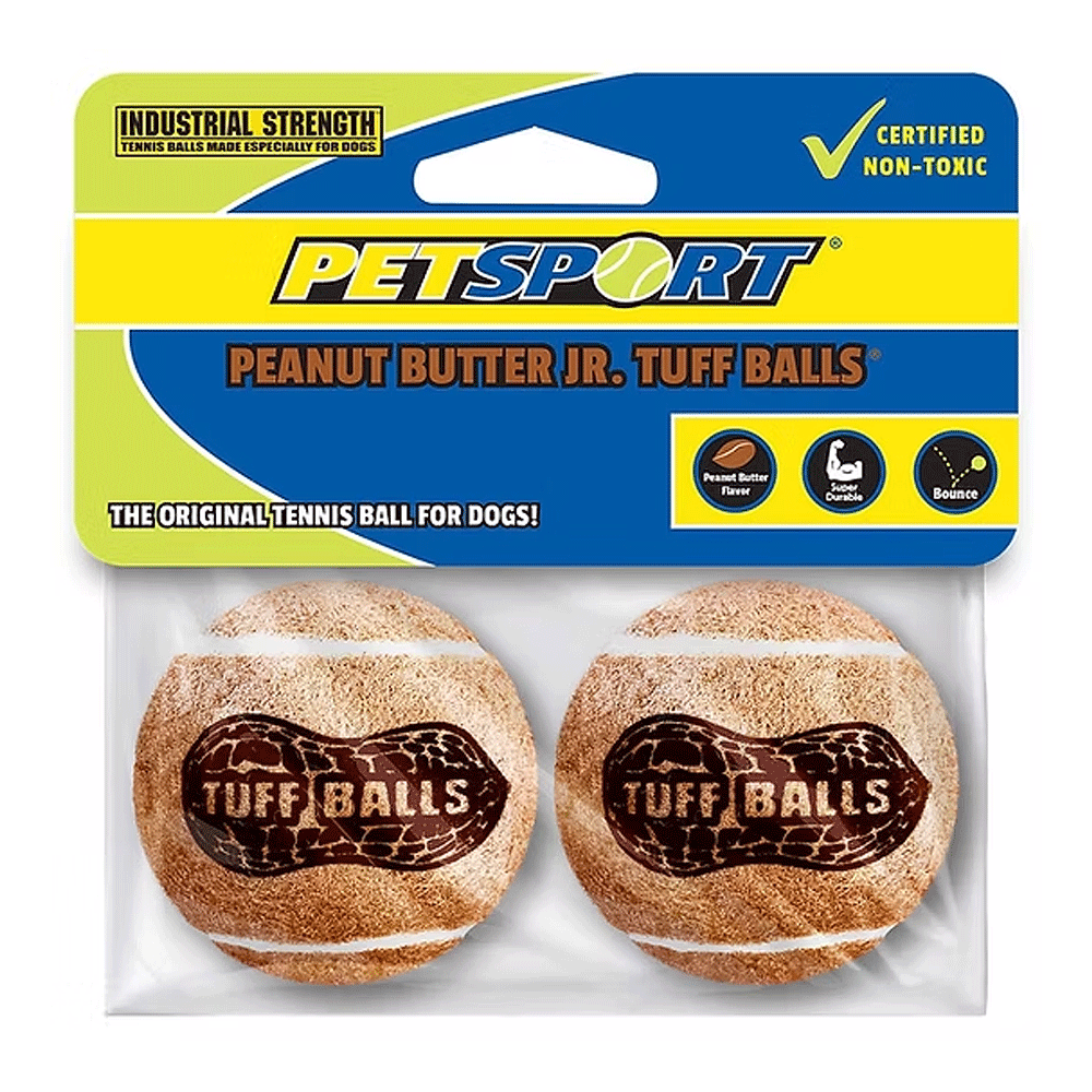 PETSPORT Jr. Peanut Butter Tuff Balls 1.8" 2pk