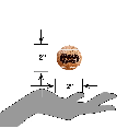 PETSPORT Jr. Peanut Butter Tuff Balls 1.8" 2pk