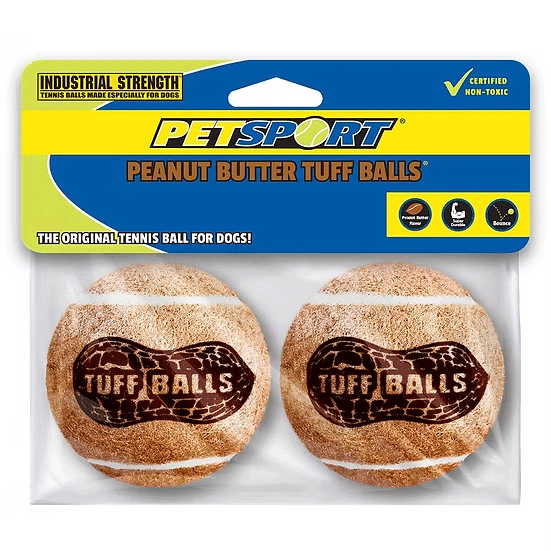 PETSPORT Peanut Butter Tuff Balls 2.5" 2pk