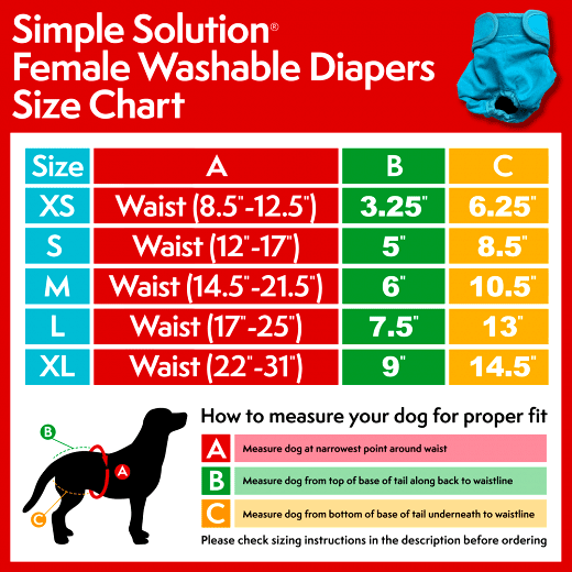 SIMPLE SOLUTION Washable Female Dog Diaper S 8-15#