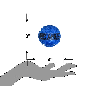 PETSPORT Blue Tuff Balls 2.5" 2pk