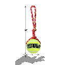PETSPORT Giant Fling Thing 14" Rope w/4" Tuff Ball