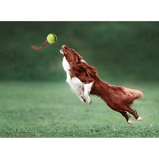 PETSPORT Giant Fling Thing 14" Rope w/4" Tuff Ball