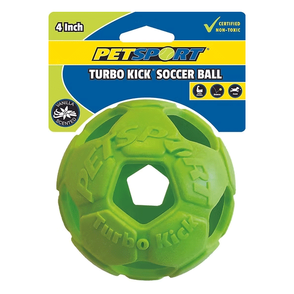 PETSPORT 40028 Turbo Kick Soccer Ball 4" Asst.