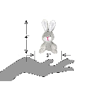 PETSPORT Tiny Tots Barn Buddy Ricky Rabbit 3"