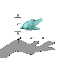 PETSPORT NaturFlex Babies Tiny Tots Alligator 4"