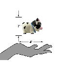 PETSPORT NaturFlex Tiny Tots Cow 3.5"