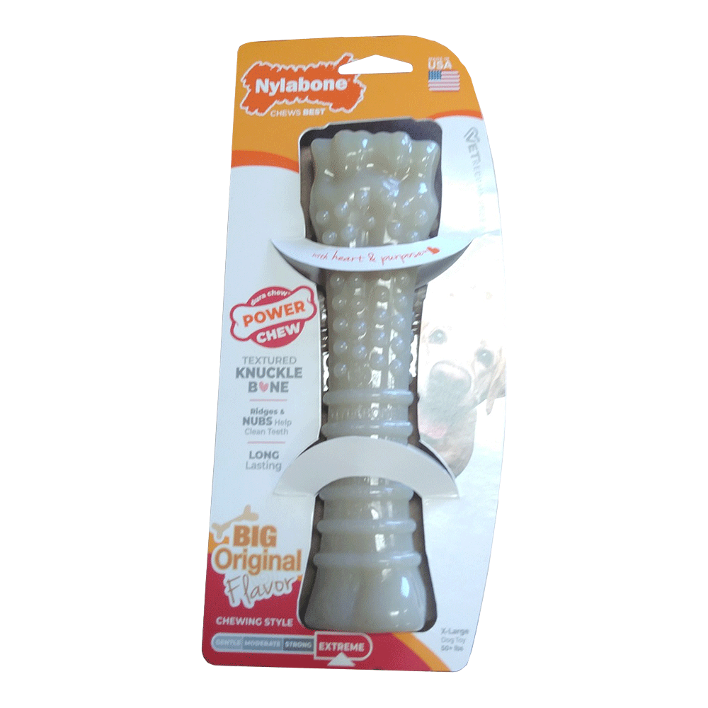 NYLABONE Power Chew Textured Knuckle Bone Original Flavor XL