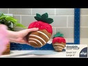 HUXLEY & KENT Dog Power Plush Choc. Strawberry L