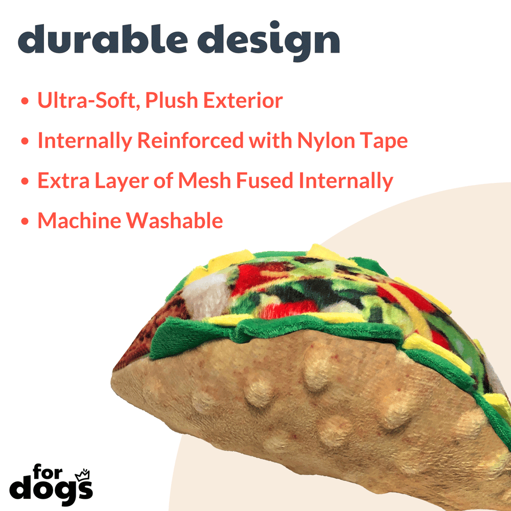 HUXLEY & KENT Dog Power Plush Taco Tuesday S
