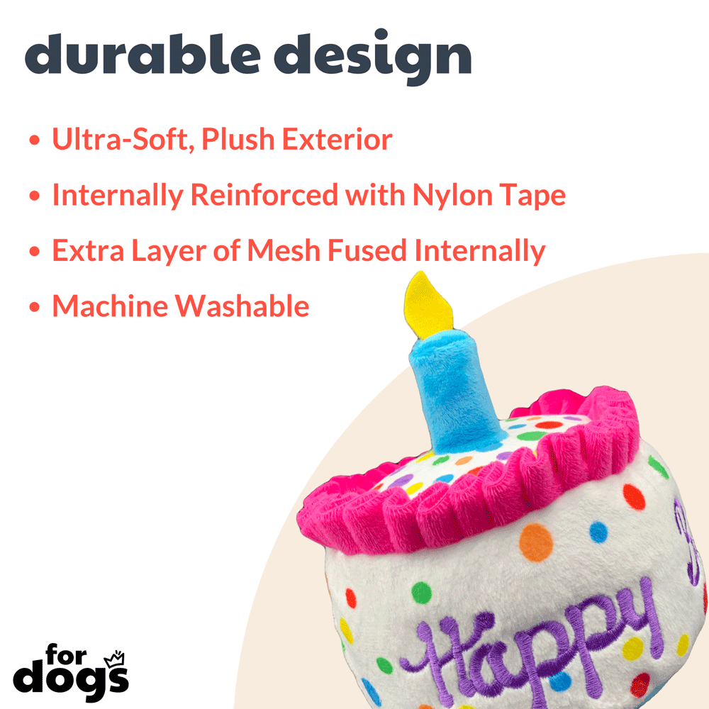 HUXLEY & KENT Dog Power Plush Happy Barkday Cake L