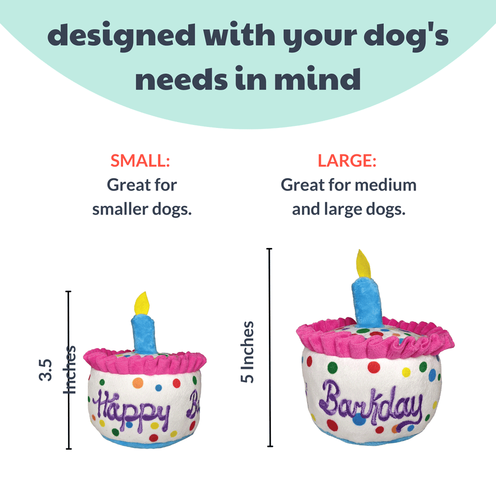 HUXLEY & KENT Dog Power Plush Happy Barkday Cake L