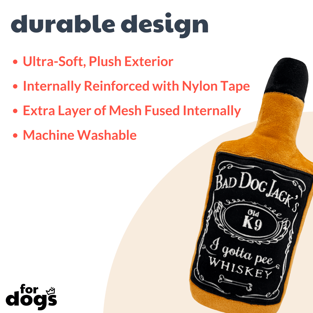 HUXLEY & KENT Dog Power Plush Bad Dog Jack's Whiskey L