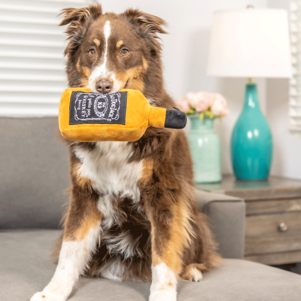 HUXLEY & KENT Dog Power Plush Bad Dog Jack's Whiskey L