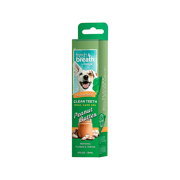 TROPICLEAN FreshBreath No Brush CleanTeeth Gel Peanut Butter 2oz
