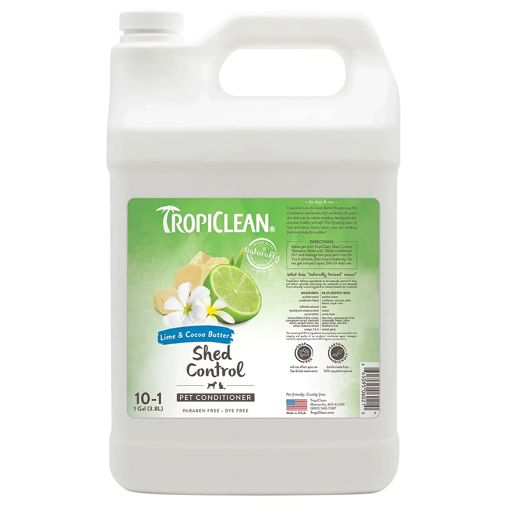 TROPICLEAN DeShedding Lime & Cocoa Butter Conditioner - Gallon