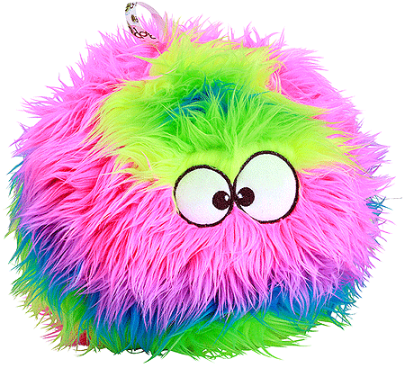 *QUAKER PET Go Dog FurBallz - Rainbow - S