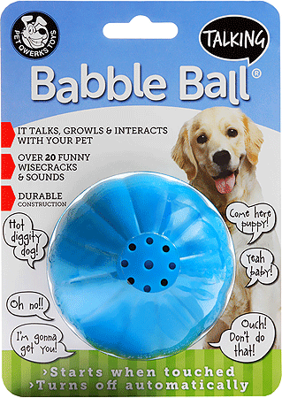 PET QWERKS Talking Babble Ball L