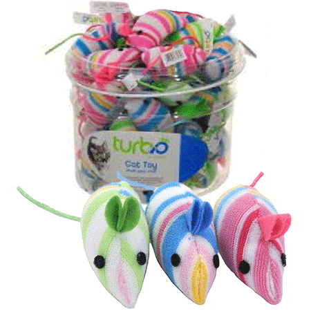 COASTAL Turbo Cat Toy Bin Printed Mice 45ct