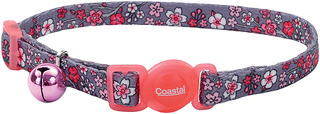 COASTAL Safe Cat Fashion Breakaway Cat Collar Pink Cherry Blossoms
