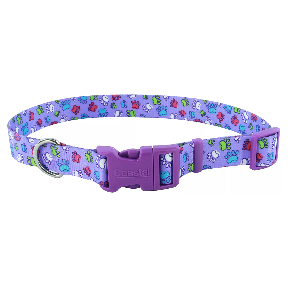 PET ATTIRE Styles Adjustable Collar 8-12x3/8 Purple Special Paws