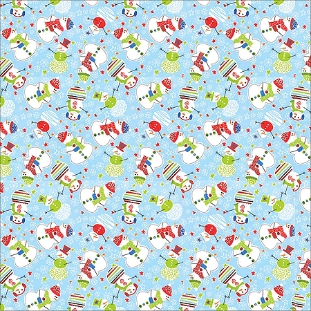 BANDANNA Holiday Snowmen Light Blue 12pk
