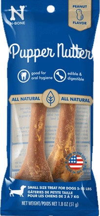 *N-BONE PupperNutter Dental Chew Bone 2pk S