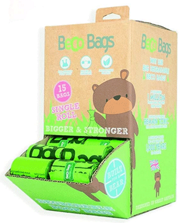 BECO Poop Bags Counter Display 64 -15ct Rolls