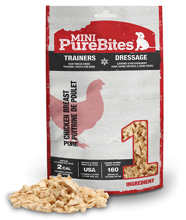 PURE BITES Trainers Mini Dog Treats Chicken Breast 2.1oz