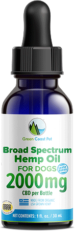 *GREEN COAST Broad-Spectrum Hemp Oil Dropper for Dogs 2000mg