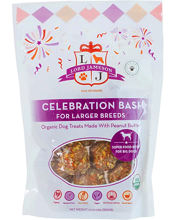 *LORD JAMESON Celebration Bash Large Breed Organic Dog Treats 10oz