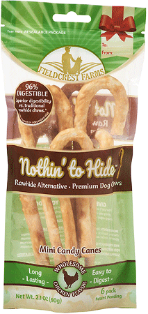 NOTHIN' TO HIDE Holiday Mini Candy Canes 6pk Chicken