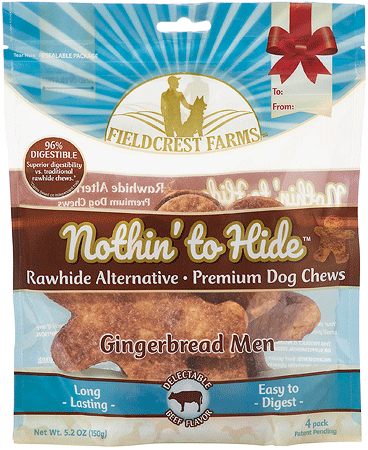 NOTHIN' TO HIDE Holiday Gingerbread Men 4pk Beef