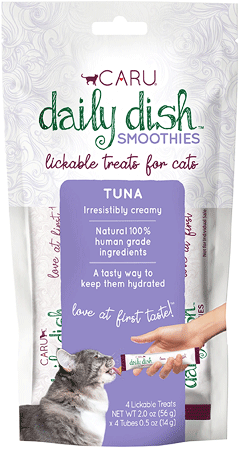 CARU Daily Dish Smoothies Lickable Treats for Cats Tuna 2oz