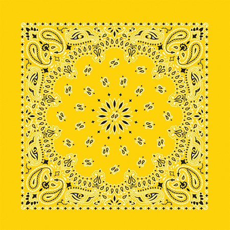 BANDANNA Paisley Lemon 12pk