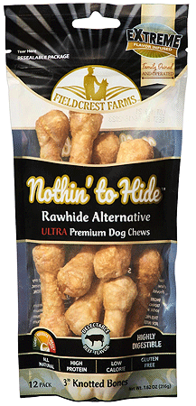 NOTHIN' TO HIDE Ultra Knotted Bone 3" Beef 12pk