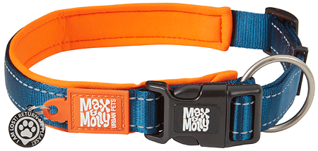 *MAX&MOLLY Smart ID Dog Collar Matrix Orange S 11-18"