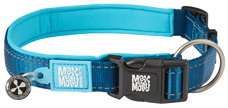 *MAX&MOLLY Smart ID Dog Collar Matrix Blue S 11-18"