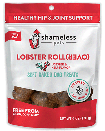 *SHAMELESS PETS Soft Baked Dog Treats Lobster Rollover 6oz
