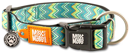 *MAX&MOLLY Smart ID Dog Collar Vintage L 15-25"