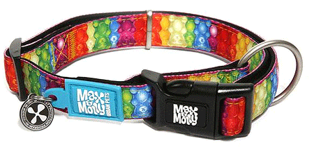 *MAX&MOLLY Smart ID Dog Collar Jelly Bears XS 9-14"