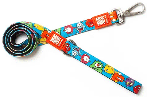 *MAX&MOLLY Classic Neoprene Leash Little Monsters XS 3/8" x 4ft