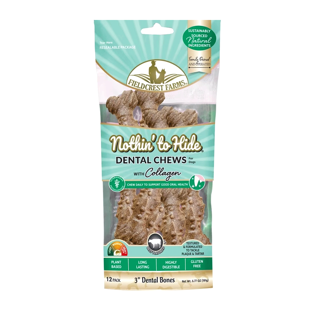 NOTHIN' TO HIDE Dental Bones 3" 12pk