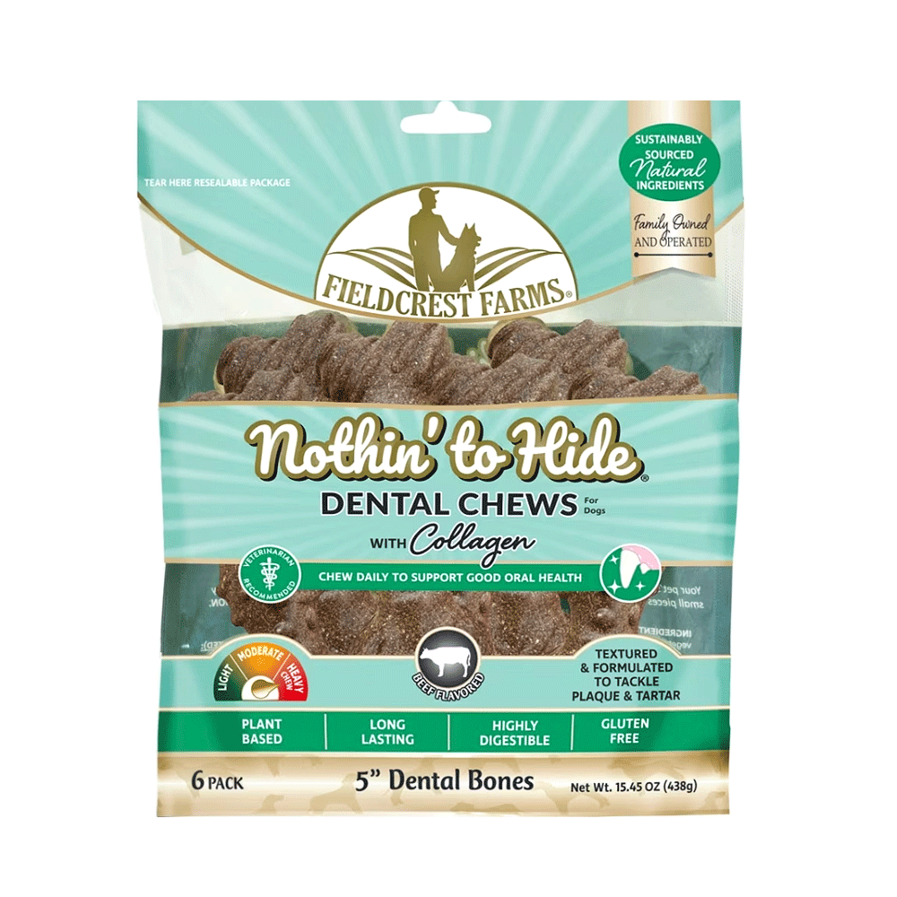 NOTHIN' TO HIDE Dental Bones 5" 6pk