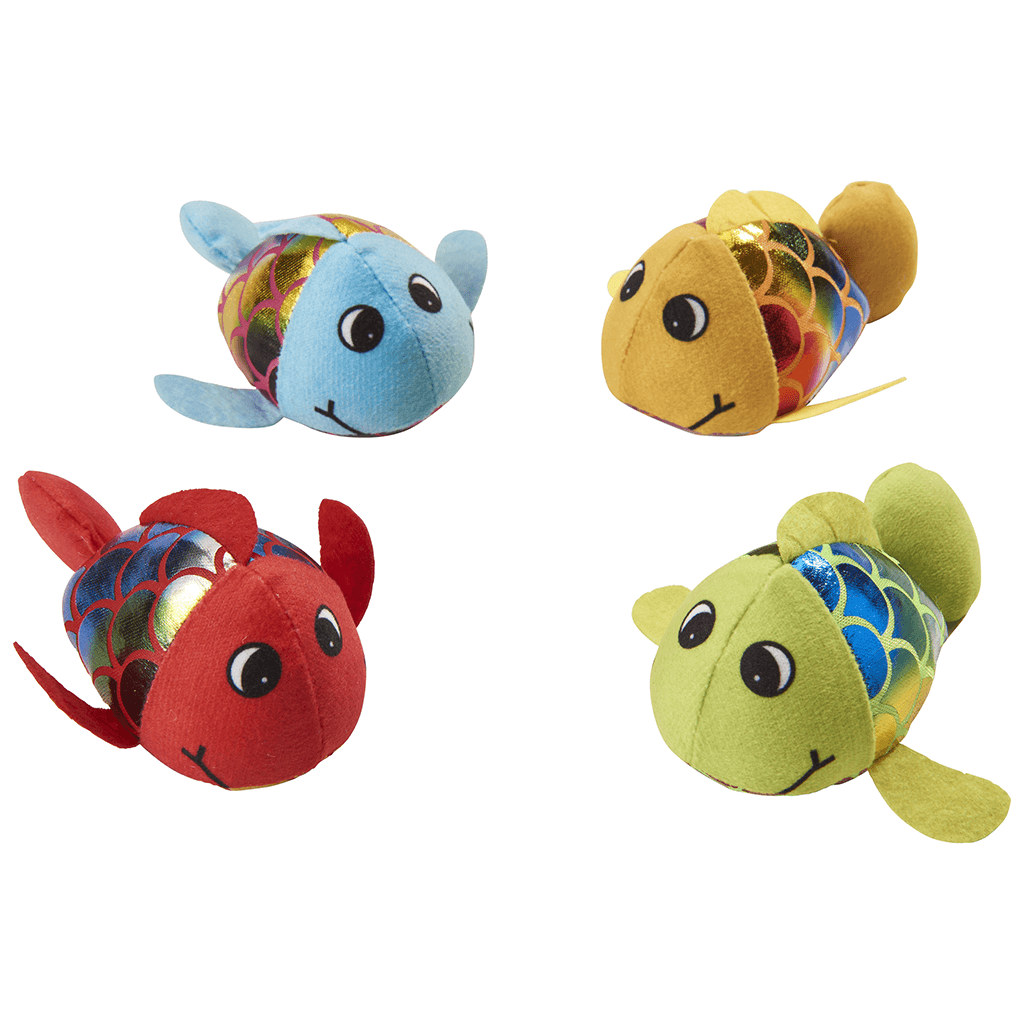 ETHICAL/SPOT Plush Jittery Fish 3" Cat Toy
